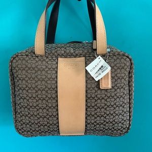 Coach travel cosmetic tote bag